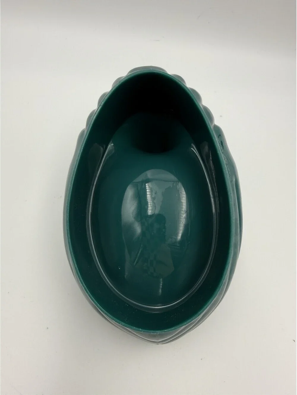 Vintage Springs Swan Soap Dish Dark Green Ceramic Trinket Bowl Bathroom Vanity